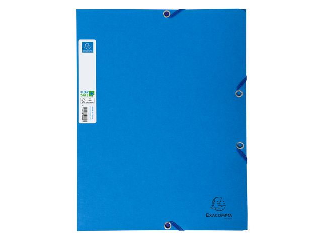 Elastomap Exacompta Clean Safe 3 Kleppen Glanskarton Blauw