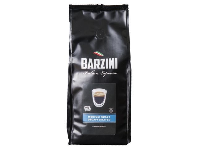 Barzini Decaf Medium Roast Espresso Utz Koffiebonen Cafeinevrij