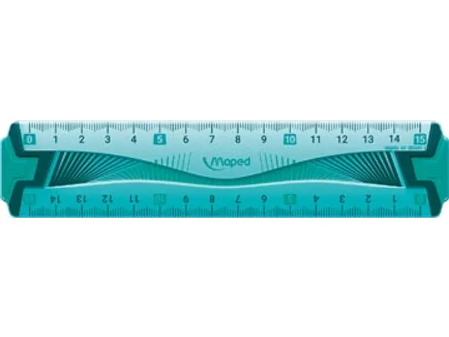 lat Flex onbreekbaar 15 cm, met dubbele graduatie