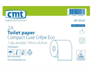 Toiletpapier Compact Luxe Crêpe Rec 1-laags 24 Rol - 3