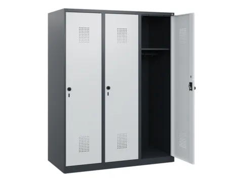 schoollocker,HxBxD 1530x1200x500mm,3vak,vak B 400mm,draaigrendel