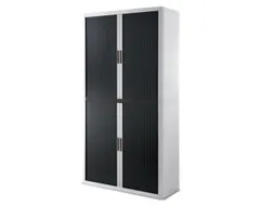 Roldeurkast HxBxD 2040x1100x415mm 4 Oh Romp Wit Front Zwart