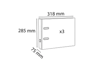 Pak 3 ordners PP/pap A4 80mm oranje PP A4 80mm ORANJE - 3