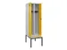 locker met bank,voor scheiding van kleding,HxBxD 2120x600x815mm,2vak