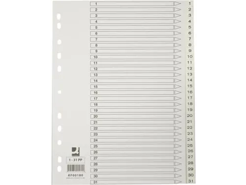 Tabbladen PP Set 1-31 Met Indexblad A4 11-Gaats Wit Personaliseerbaar