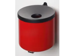 Wandasbak 2.4 liter HxØ 160x155mm Ral3000 Rood Staal
