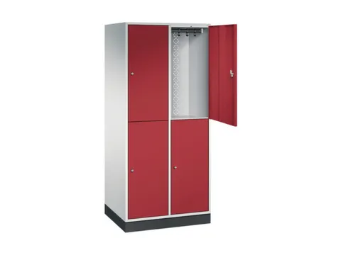 grootvolume garderobekast,RAL 7035/RAL 3003,HxBxD 1950x820x600mm