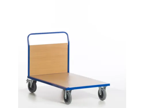 kopwandwagen,draagverm. 600kg,laadvl. LxB 1200x800mm,houtplaat,1wand