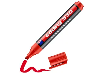 Viltstift edding 330 schuin 1.5-5mm rood - 3