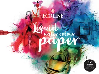 Ecoline tekenpapier 24x32 cm 290 gr blok 12 vellen - 1
