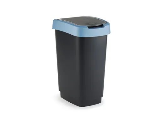 Afvalbak Twist 25 Liter Zwart Blauw