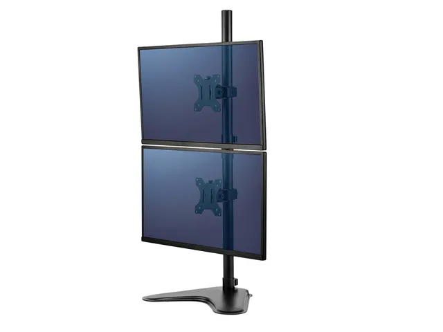 Monitorarm Fellowes Seasa dubbel verticaal vrijstaand zwart