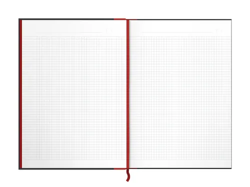 Notitieboek Oxford Black n' Red A4 96vel ruit 5mm zwart