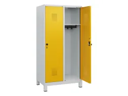 schoollocker,HxBxD 1630x800x500mm,2vak,vak B 400mm,draaigrendel,voeten