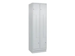 Z-garderobekast,HxBxD 1950x600x500mm,vak B 150/300mm,cil.-slot,sokkel