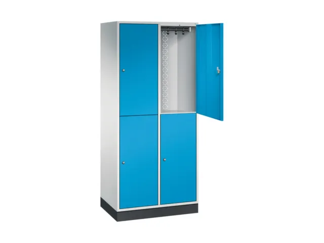 grootvolume garderobekast,RAL 7035/RAL 5012,HxBxD 1950x820x500mm