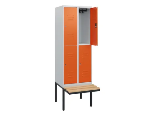 Dubbeldekse dekenkist,HxBxD 1950x600x815mm,2x2vak.,vak B 300mm