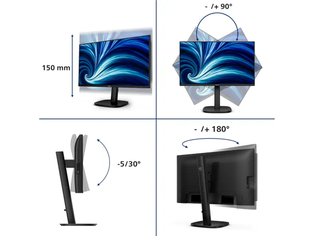 Philips 24B2U3601 24 Inch QHD IPS Monitor met USB-C Docking