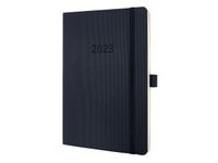 Weekagenda Conceptum A5 2023 met notitieruimte zwart 4-talig SC