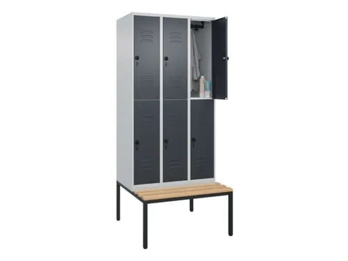Dubbeldekse dekenkist,HxBxD 2120x900x815mm,3x2vak.,vak B 300mm