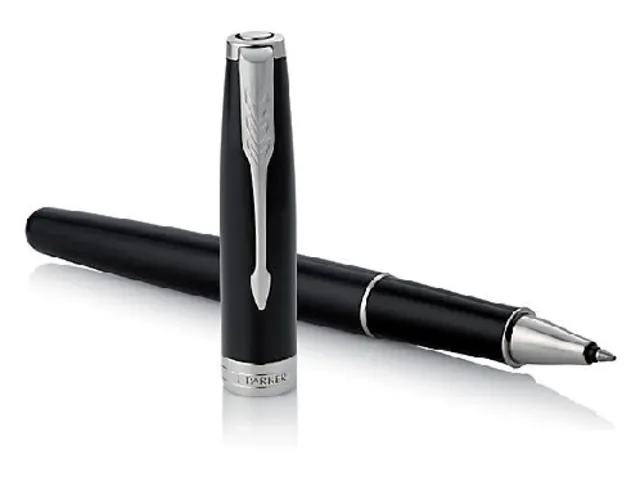 Rollerpen Parker Sonnet Black lacquer CT Fijn