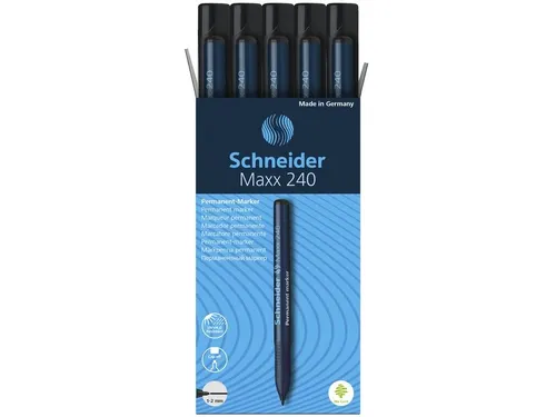 Permanent marker Schneider Maxx 240 rond 1-2mm zwart