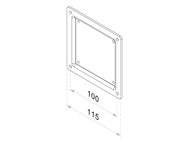 Vesa Plate 100 X 100 Mm Black