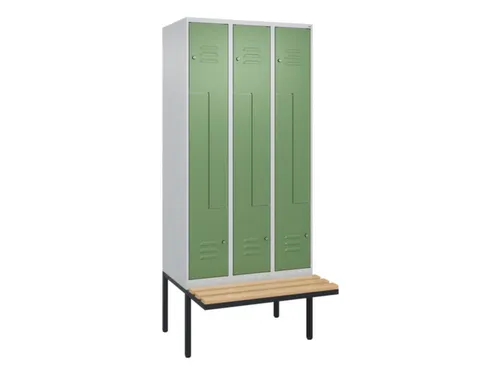 Z-garderobekast,HxBxD 2120x900x815mm,6vak,vak B 300mm,cil.-slot