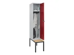 locker met bank,HxBxD 2120x400x815mm,1vak,vak B 400mm,draaigrendel