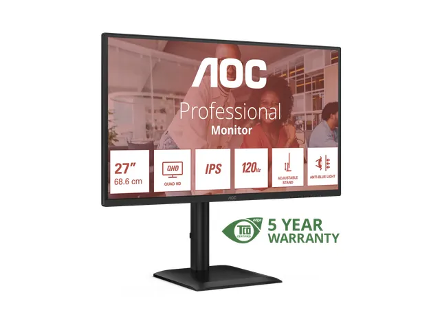 Monitor 27 Inch Panel resolution 2560x1440, Max Refresh rate 12