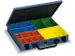 Assortimentskoffer Plaatstaal 15boxen Polystyrol 50x340x240mm Ral5007