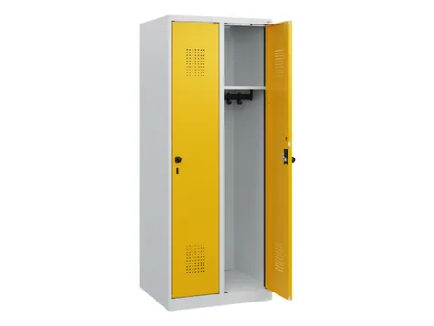 schoollocker,HxBxD 1530x600x500mm,2vak,vak B 300mm,draaigrendel