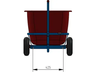 Handtrekwagen Kunststof Bak 4102V 200kg 750x425mm Massief rubber - 3