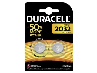 Batterij Duracell knoopcel 2x CR2032 lithium Ø20mm 3V-180mAh - 4