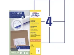 etiket Avery ILK 105x148mm 100 vel 4 etiketten per vel wit