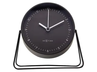 Wekker Nextime Berlin Table 14x13 cm zwart metaal - 1