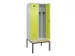locker met bank,voor scheiding van kleding,HxBxD 2120x800x815mm,2vak