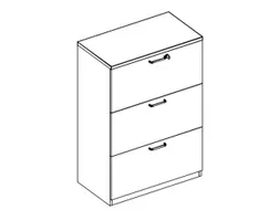 Hangmappenkast Hxbxd 740x800x445mm 3 Laden Mp-Lichtgrijs
