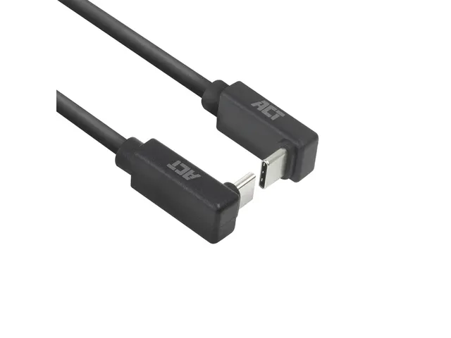 Kabel ACT USB-C hoek boven/beneden 10Gbps 1m