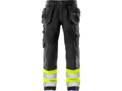 Fristads 114026 werkbroek, fluo geel/zwart, maat 28, per stuk