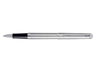 Rollerpen Waterman Hémisphère Stainless Steel CT Fijn Zwarte inkt - 1