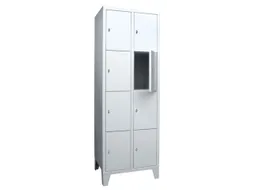 lockerkast,HxBxD 1850x600x500mm,2x4vakken,RAL7035,front RAL7035