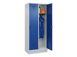 locker,HxBxD 1950x800x500mm,2vak,vak B 400mm,draaigrendel,sokkel - 1
