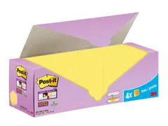 Memoblok 3M Post-it 654-SSCY Super Sticky 76x76mm geel voordeelpak
