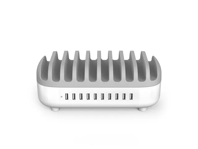 Compulocks 10PUSBDKS-UK, Vrijstaand, Grijs, Wit, Contact, 2,4 A, 100 -