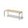 bureau HxBxD 740x2000x800mm blad esdoorn 4-voeten zilverkleurig