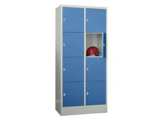 lockerkast,HxBxD 1850x800x500mm,2x4vakken,RAL7035,front RAL5012 - 2