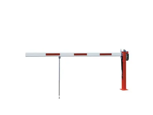 Slagboom Gasdrukveer Breedte 5.5m Pendelsteun Verzinkt Wit/rood