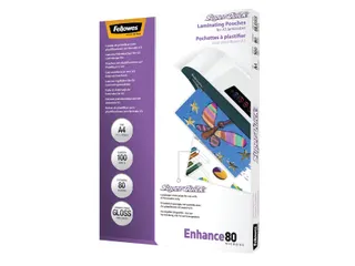 Lamineerhoes Fellowes Superquick A4 80 Micron glanzend
