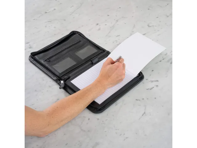 Schrijfmap Rillstab Excellent deluxe A5 lederlook zwart